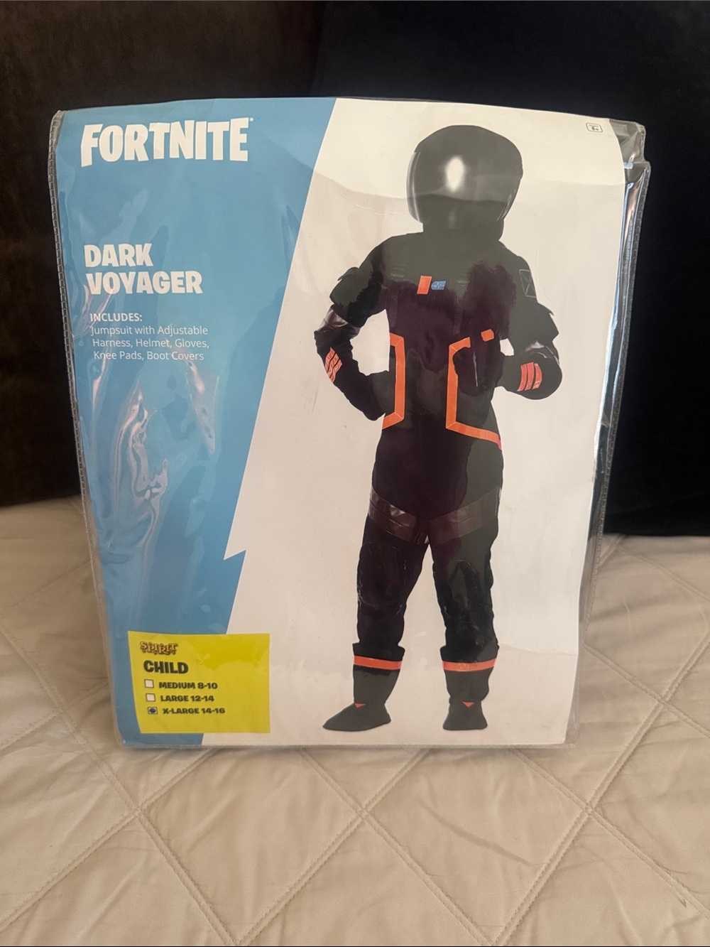 Spirit Fortnite Dark Voyager Costume - Black with Orange Accent